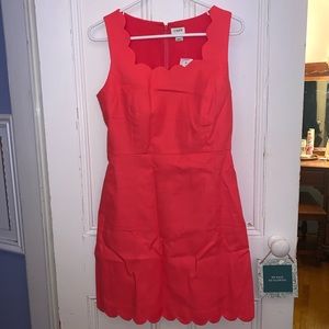 J.Crew scalloped basketweave dress